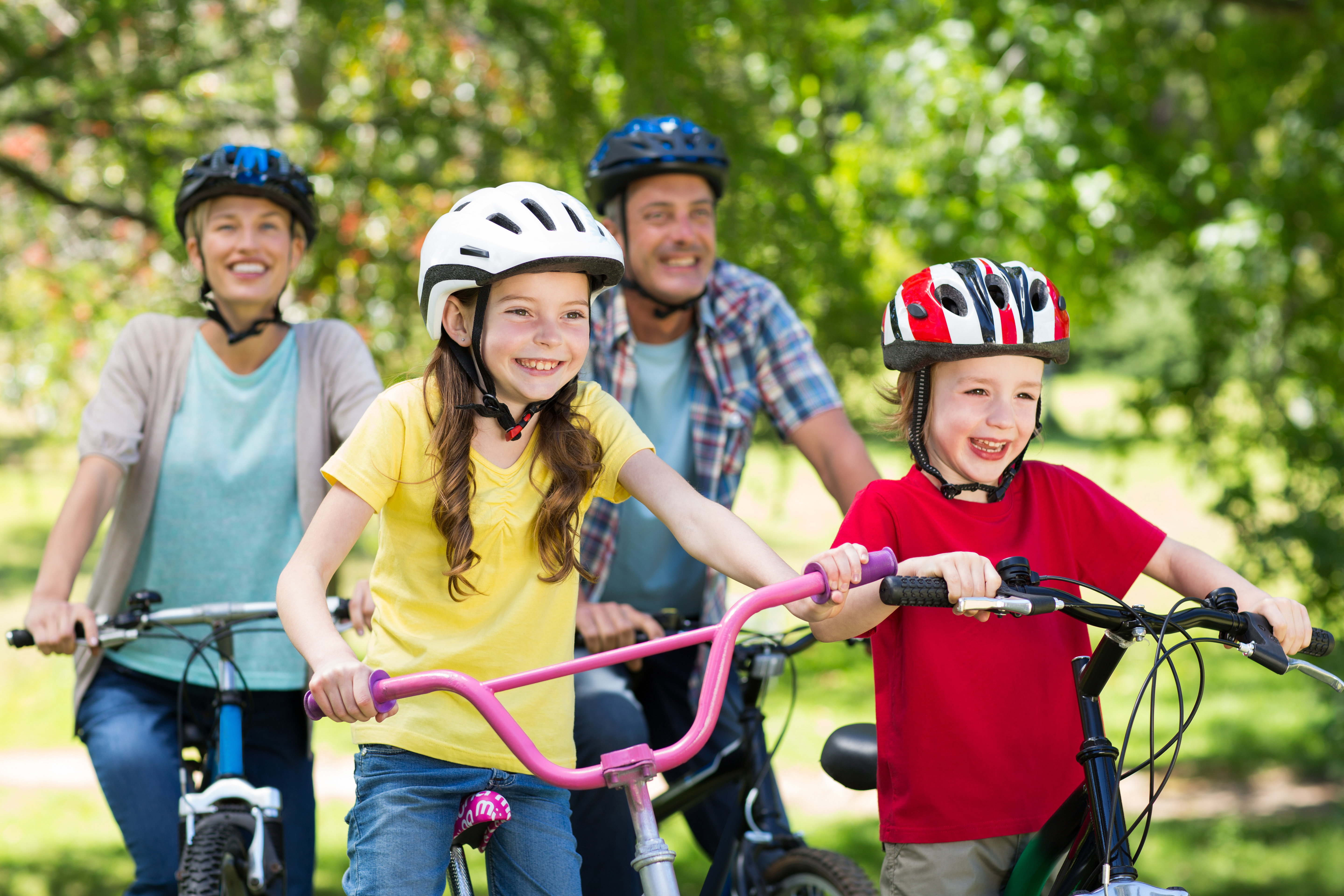 Family on bike